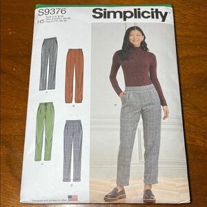 Simplicity S9376 Sewing Pattern for Women's Pants